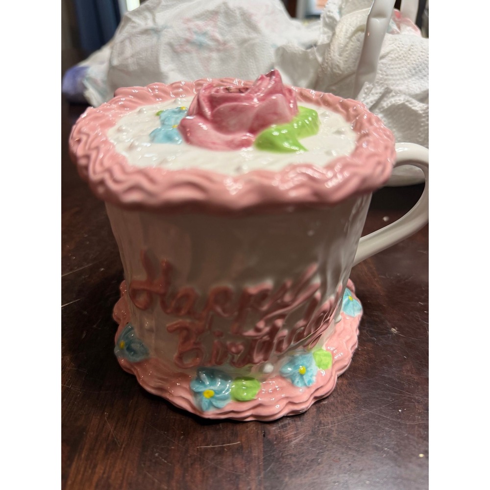 Vintage Telford Birthday Cake Mug w Lid